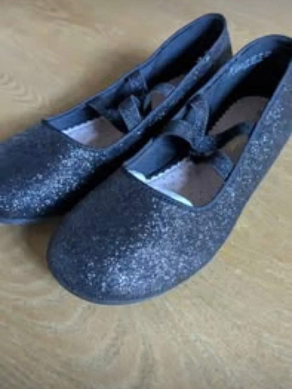 Dream Pairs Black Glitter Mary Jane Flats for Kids Size 5